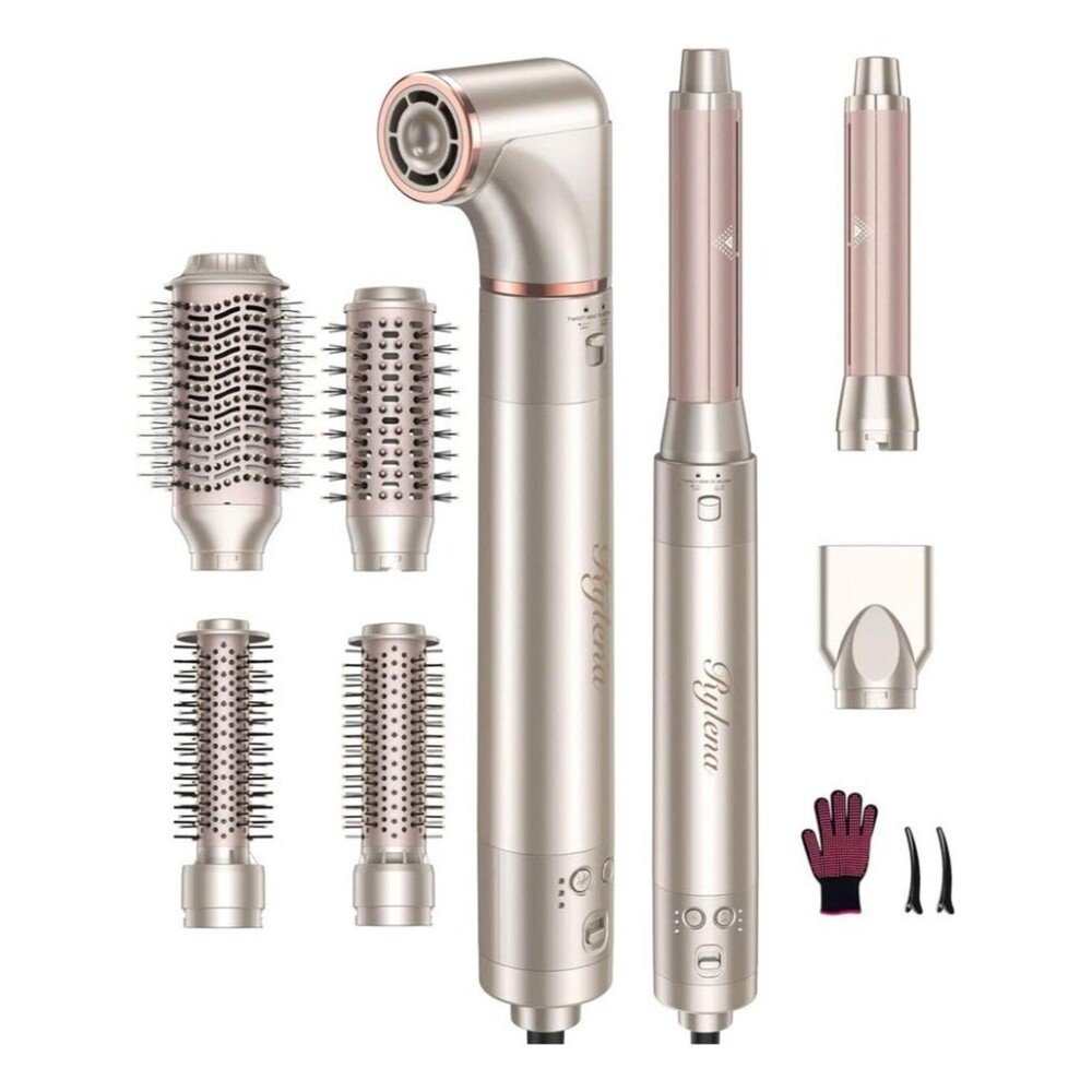NEW 8-in-1 Air Styler Hair Dryer Brush w Auto-Wrap Curlers No Heat Damage